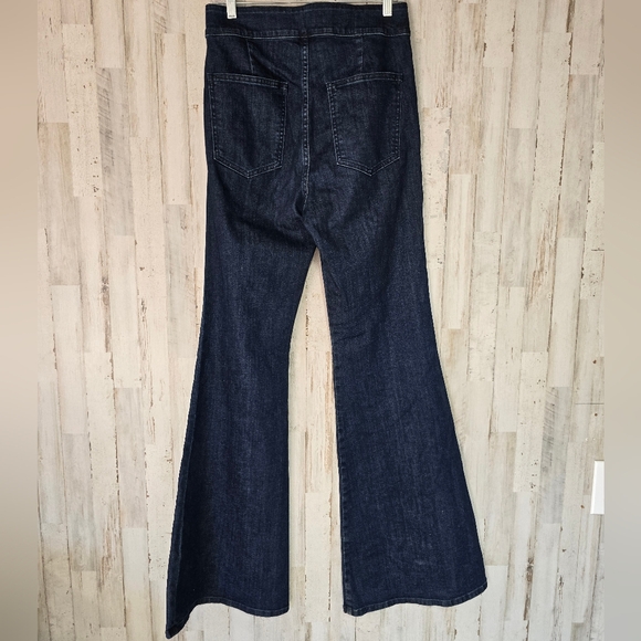 RAMY BROOK Romee High Waisted Flare Jeans Women's 32 Dark Wash Boho Retro - Picture 8 of 9